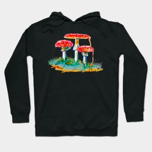 Three Red Mushrooms Hoodie